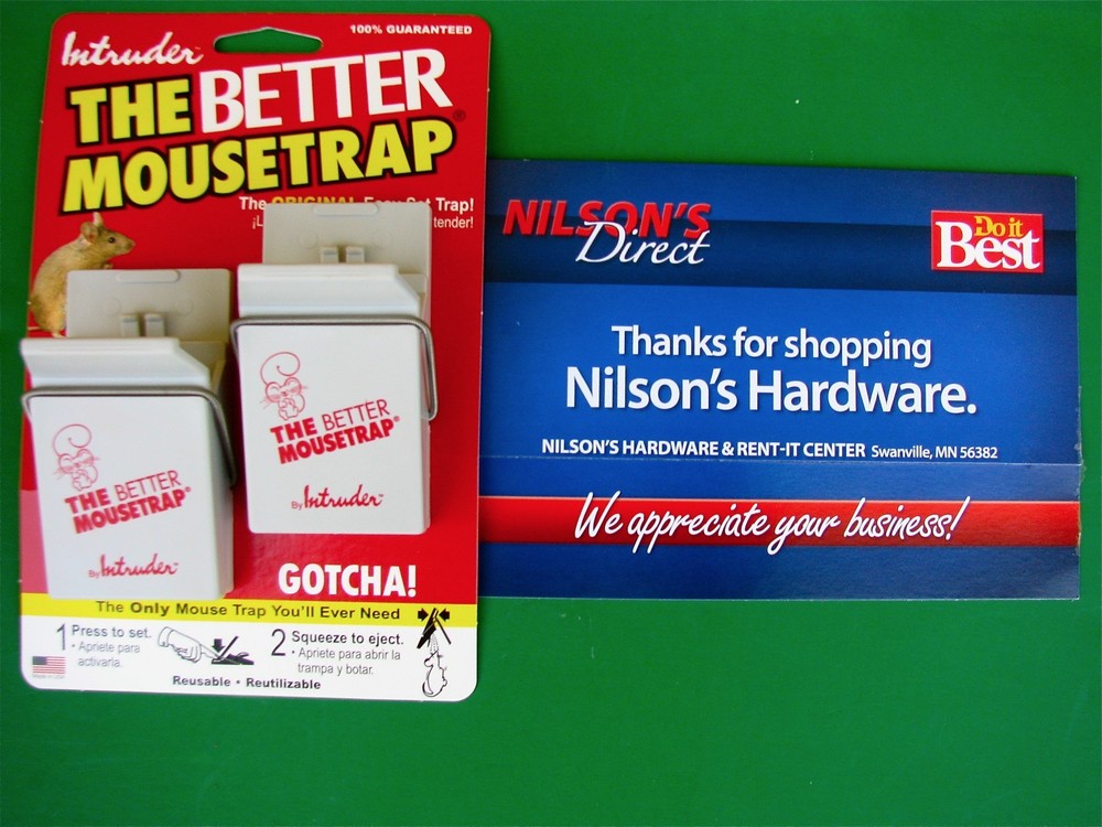 (4) Intruder The Better Mouse Trap Easy Press Push Down Set Spring Plastic 16112