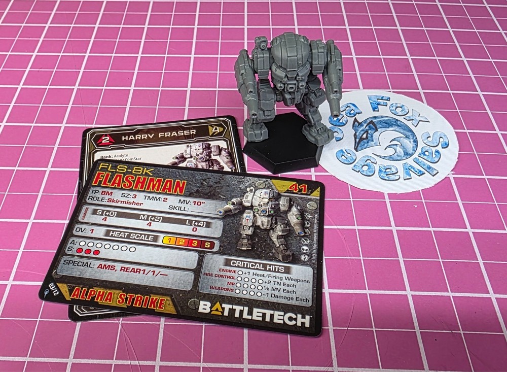 BattleTech Flashman Mech -- ComStar Battle Level II + Cards