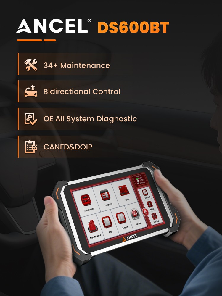 ANCEL DS600 BT OBD2 Scanner All System Diagnostic Tool IMMO/Key Programming