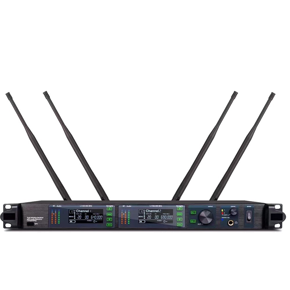 Advanced Silver 2 KSM8 Handheld Wireless Microphone System Stage DJ Karaoke Sing