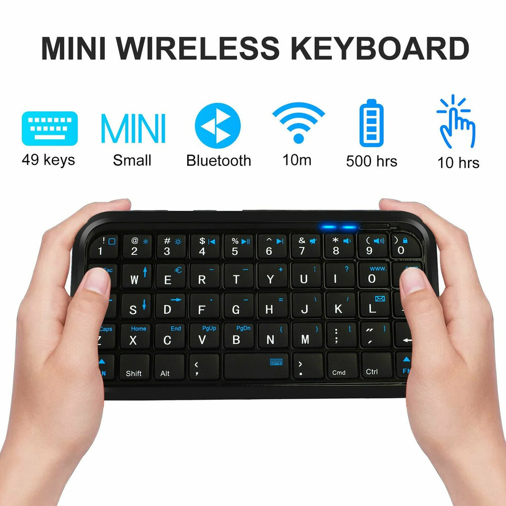 49 Keys Mini Wireless Bluetooth Keyboard Bluetooth 3.0 Keypad for XBox Phone PC