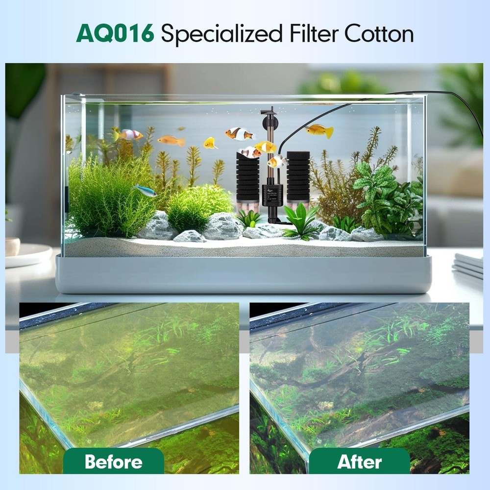 AQQA Replacement Aquarium Filter Sponge 4 Pack S（replacement sponge)