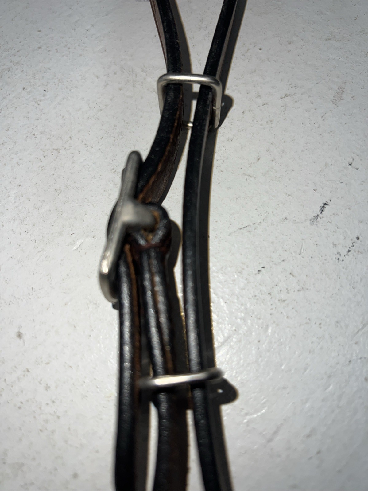 New Tough 1 Brown Leather Fully Adjustable Curb Strap #52-575 FF-25