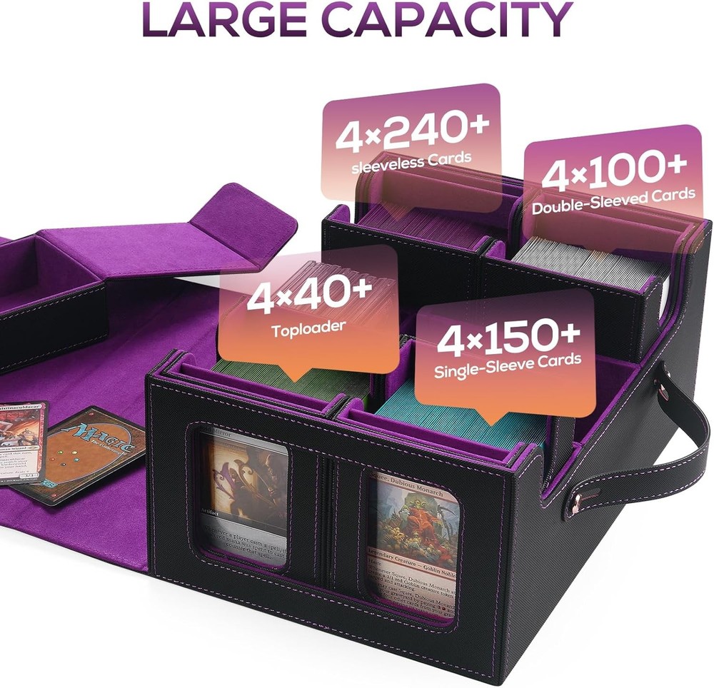 Trading Card Storage Box for MTG, MTG Commander Deck Box，Multi-Purpose Deck Case