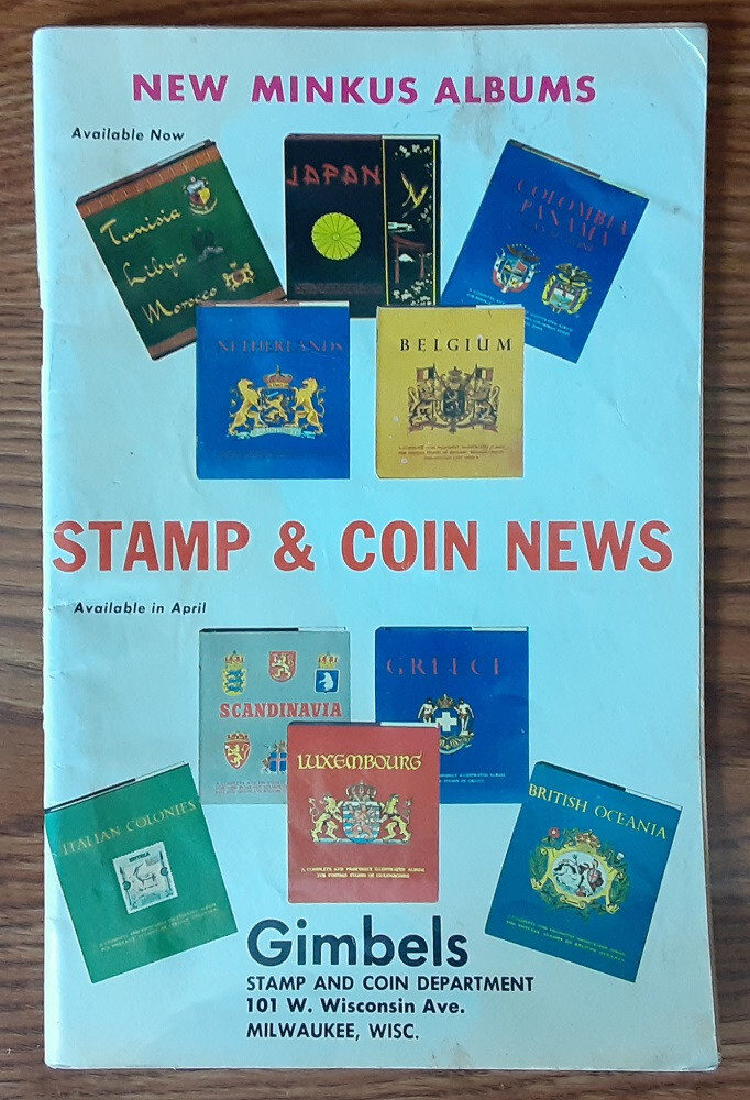 US 1960 Used Gimbels Stamp & Coin News Milwaukee WI 4691-2