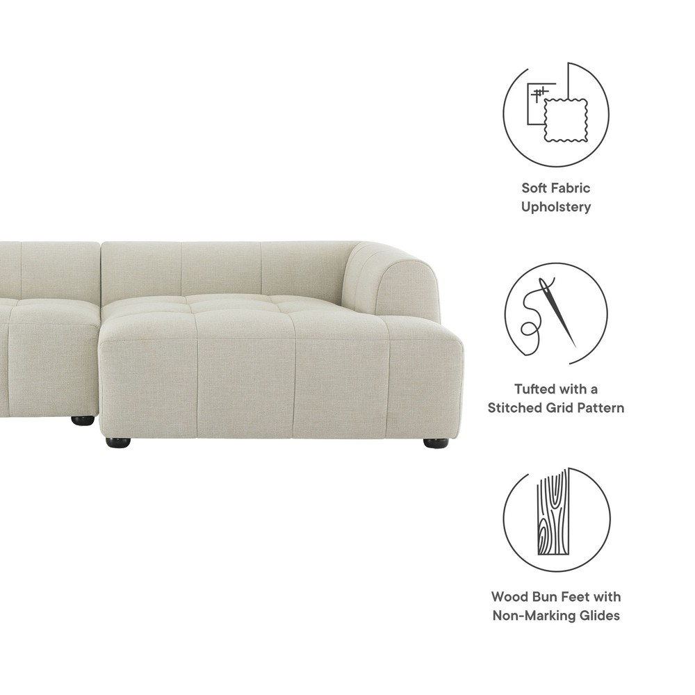 Liana Modular Sofa with Chaise in Linen