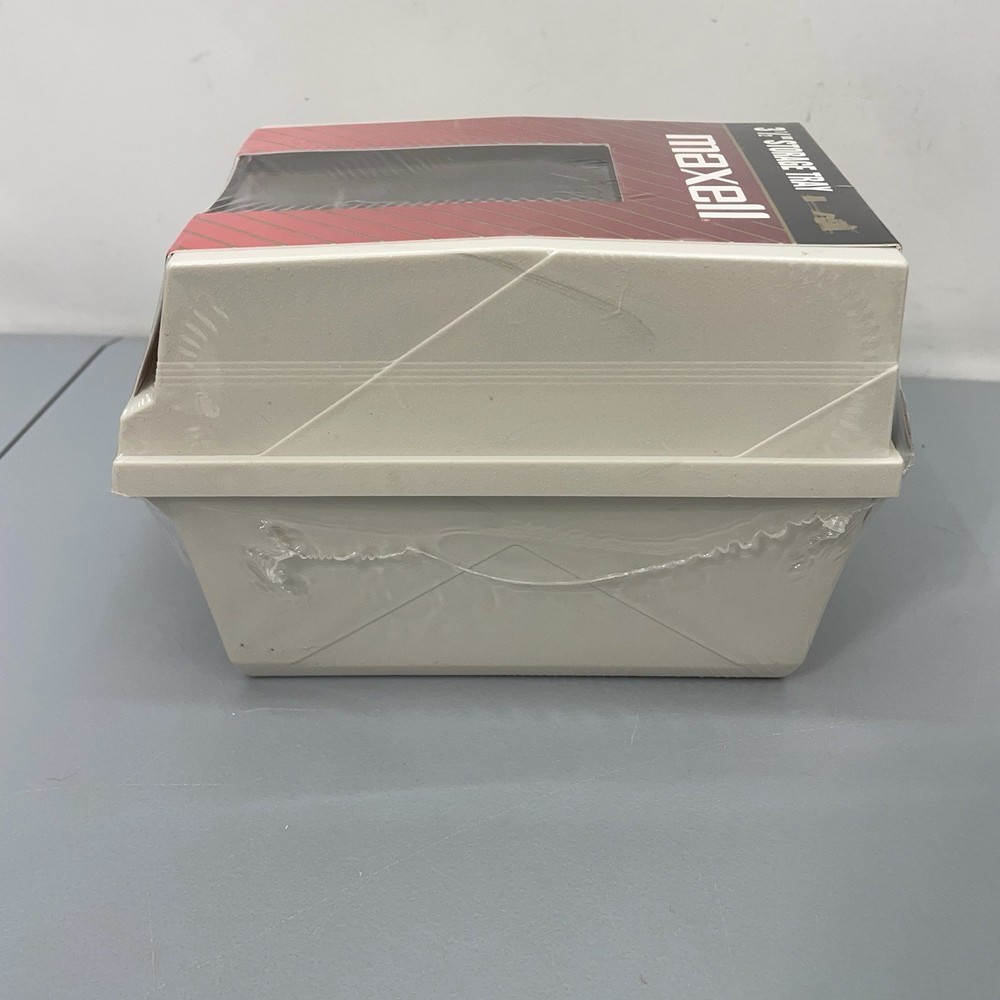 Vintage Maxell Computer Floppy Disk 40 3.5” Diskette Storage Organizer Tray Box