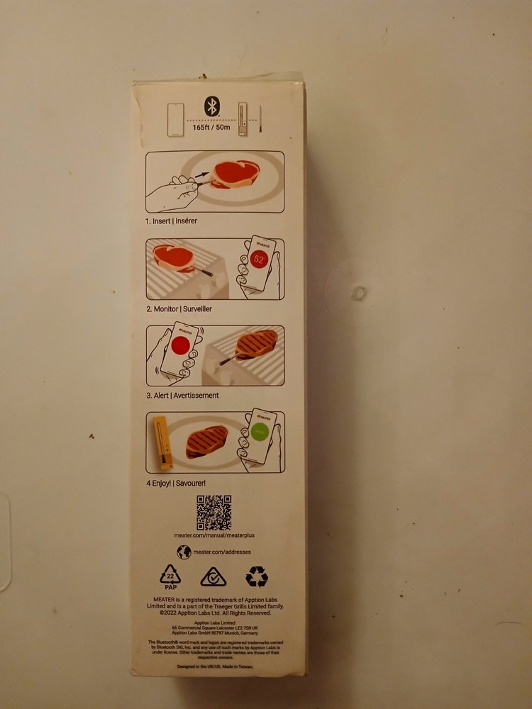 MEATERPLUS 165ft Long Range Smart Wireless Meat Thermometer