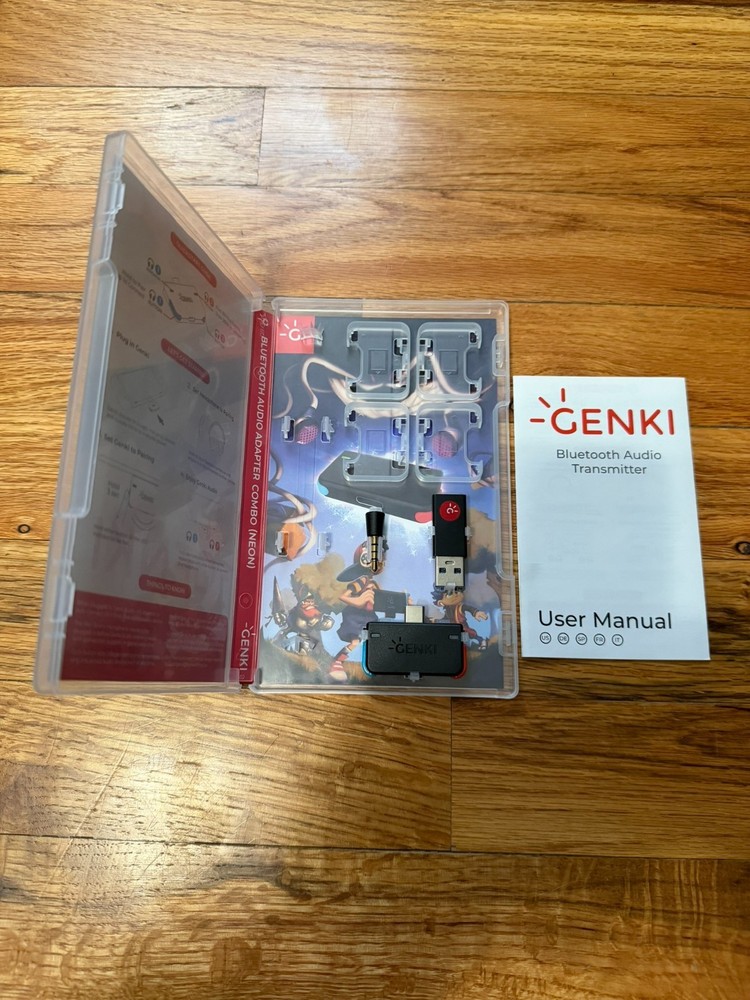 GENKI Bluetooth 5.0 Audio Adapter COMBO for Nintendo Switch, PS4, MAC, Android