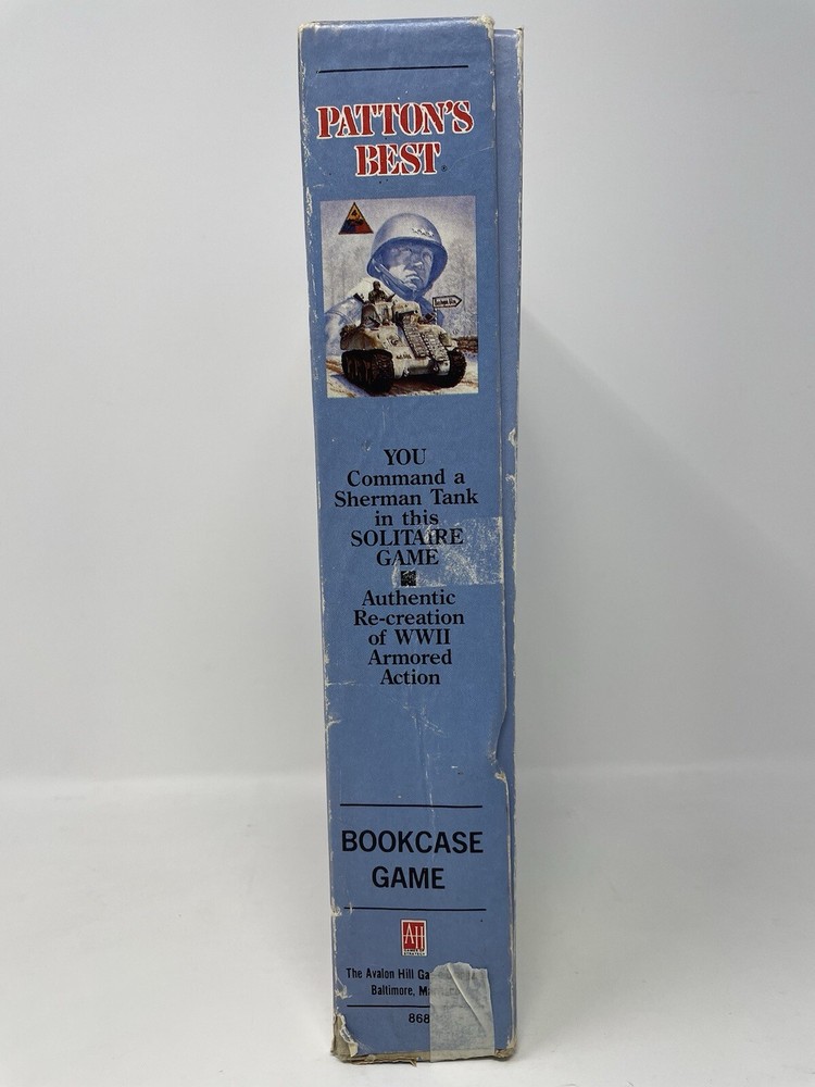 PATTON'S BEST Avalon Hill 1987 WW2 Game Punched Unsure On Completeness