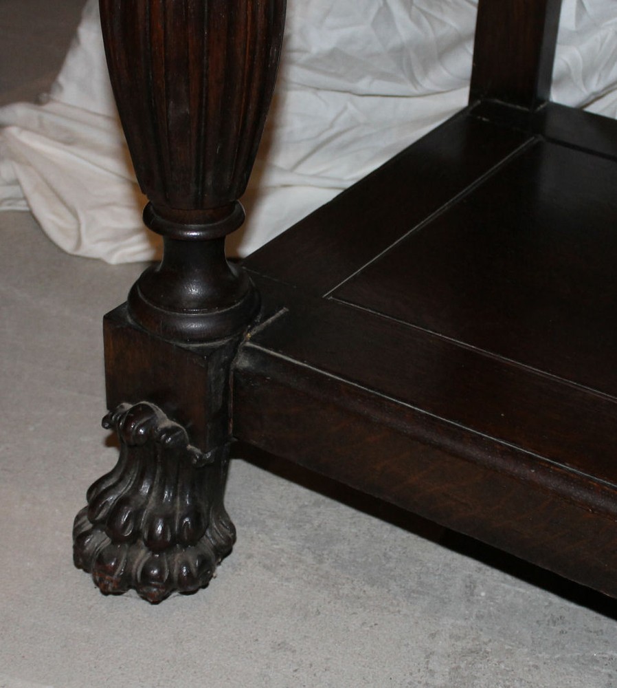 Antique Fancy Oak Server Buffet – highly carved