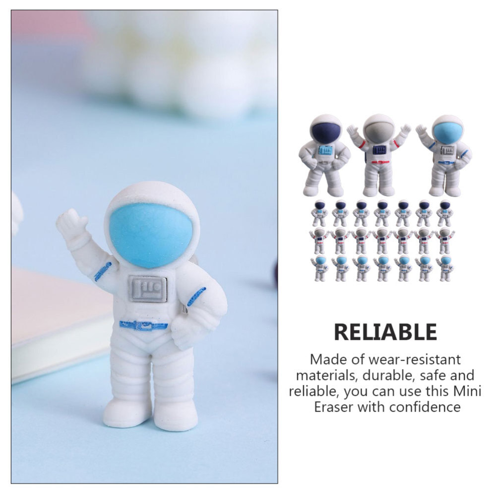 24Pcs Small Erasers Astronaut Erasers Portable Erasers Multi-function Erasers
