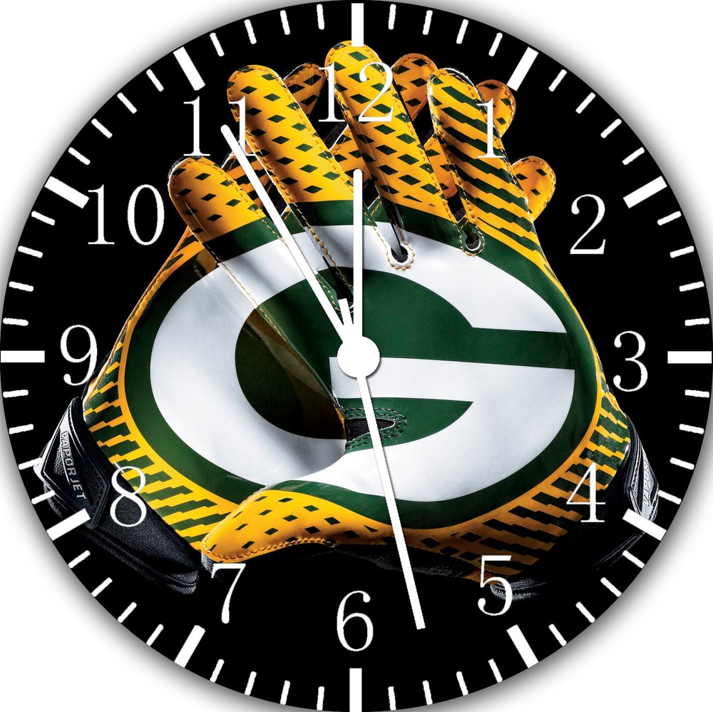 Green Bay Packers Wall Clock F123 Personalized option with adding name