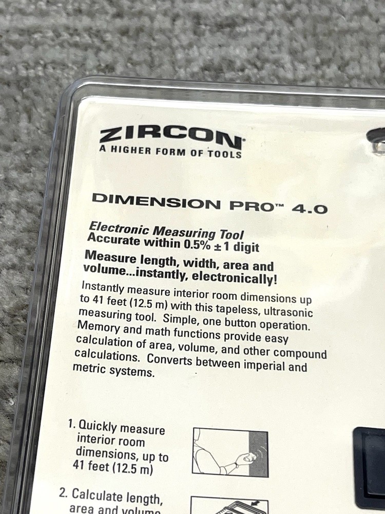 ZIRCON "4.0 DIMENSION PRO" ELECTRONIC MEASURING TOOL New In Packaging