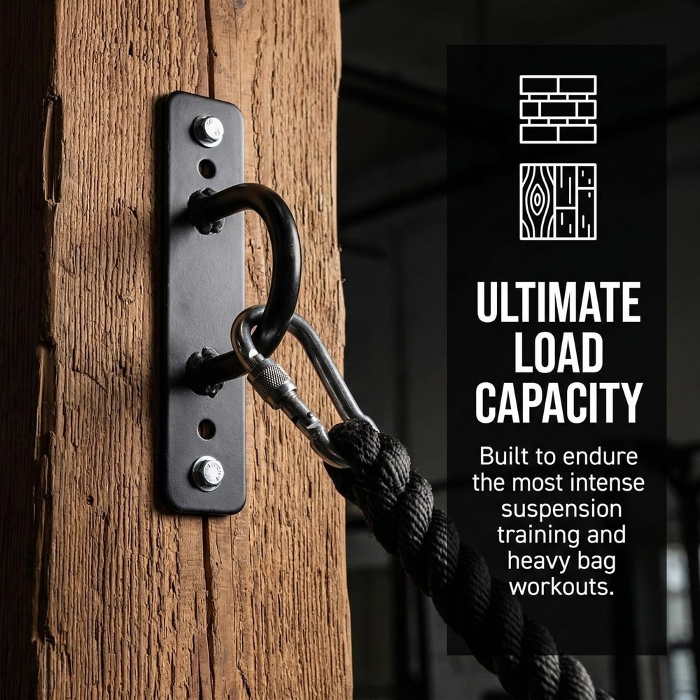 Lyellfe 2 Pack Battle Rope Anchor, Wall Ceiling Mount Bracket for Suspension ...