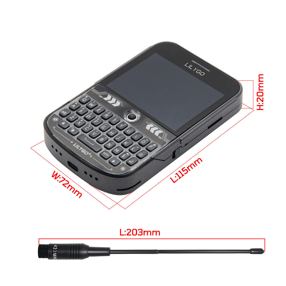 LILYGO T-Deck Plus Development Board GPS Long Range Communication Black Keyboard
