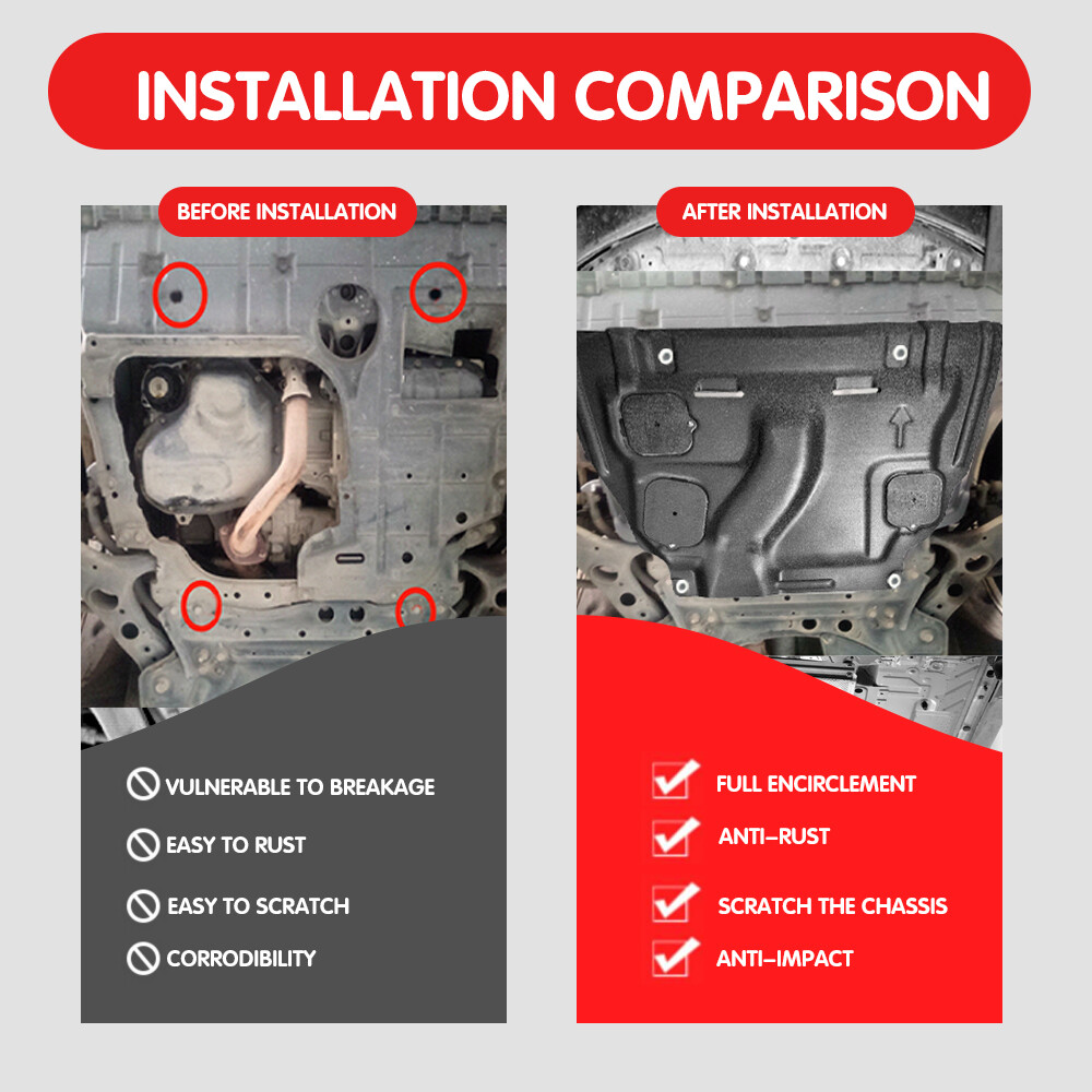 Engine Splash Shield For Toyota RAV4 2013-2018 Black Under Engine Guard Mudguard