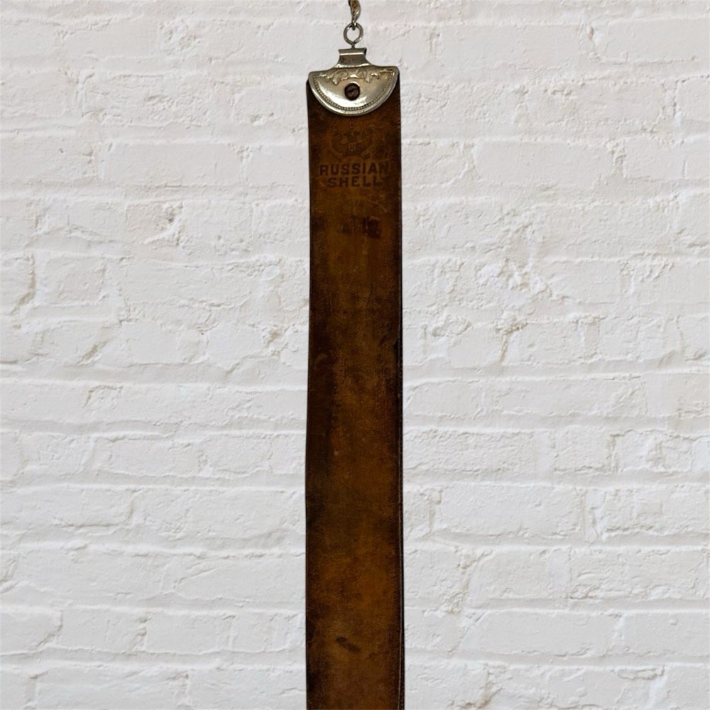 Russia Shell Leather Barber Strap