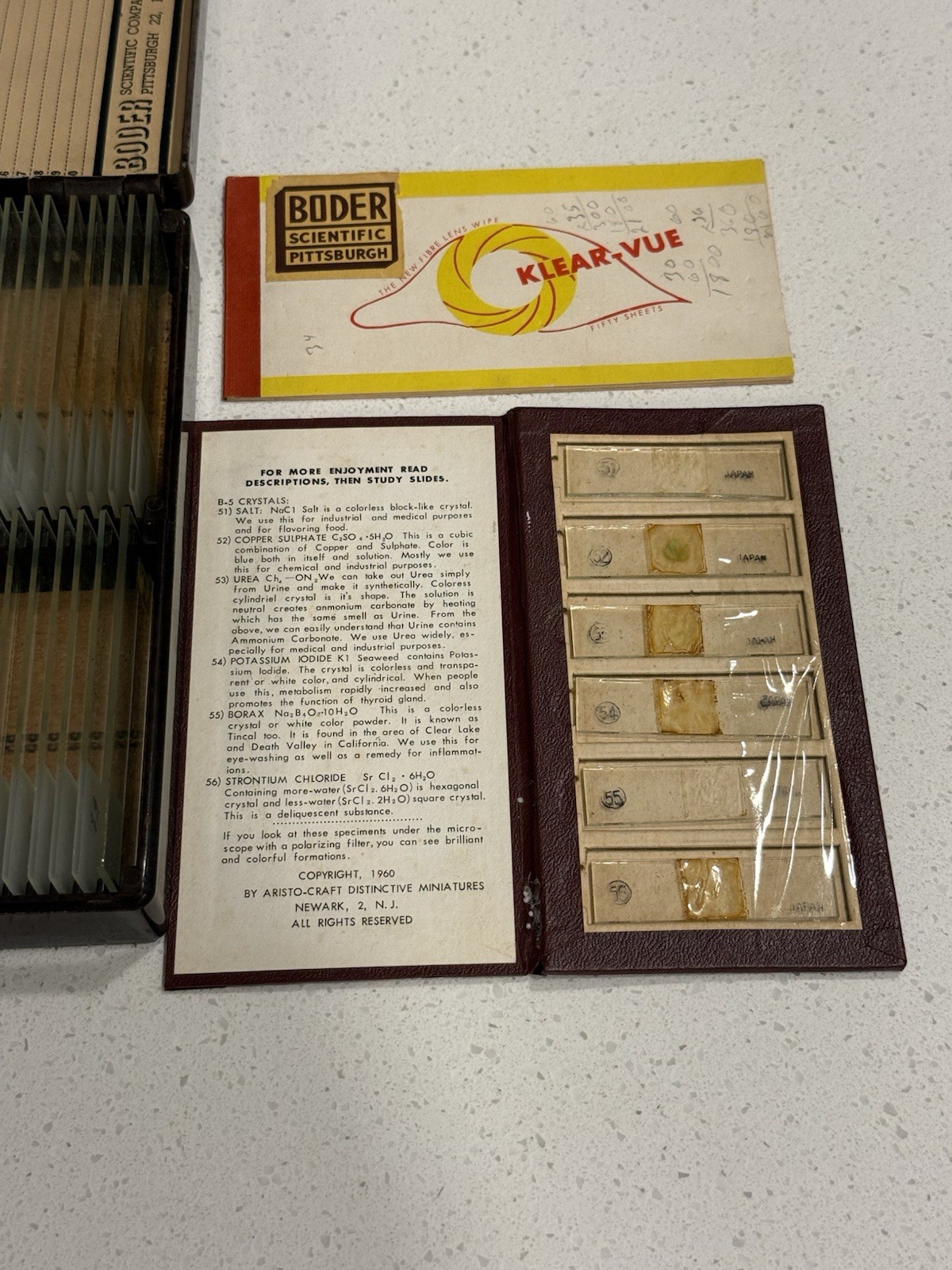 Microslides Glass Microscope Slides Scientific Box Vintage Doctor Memorabilia