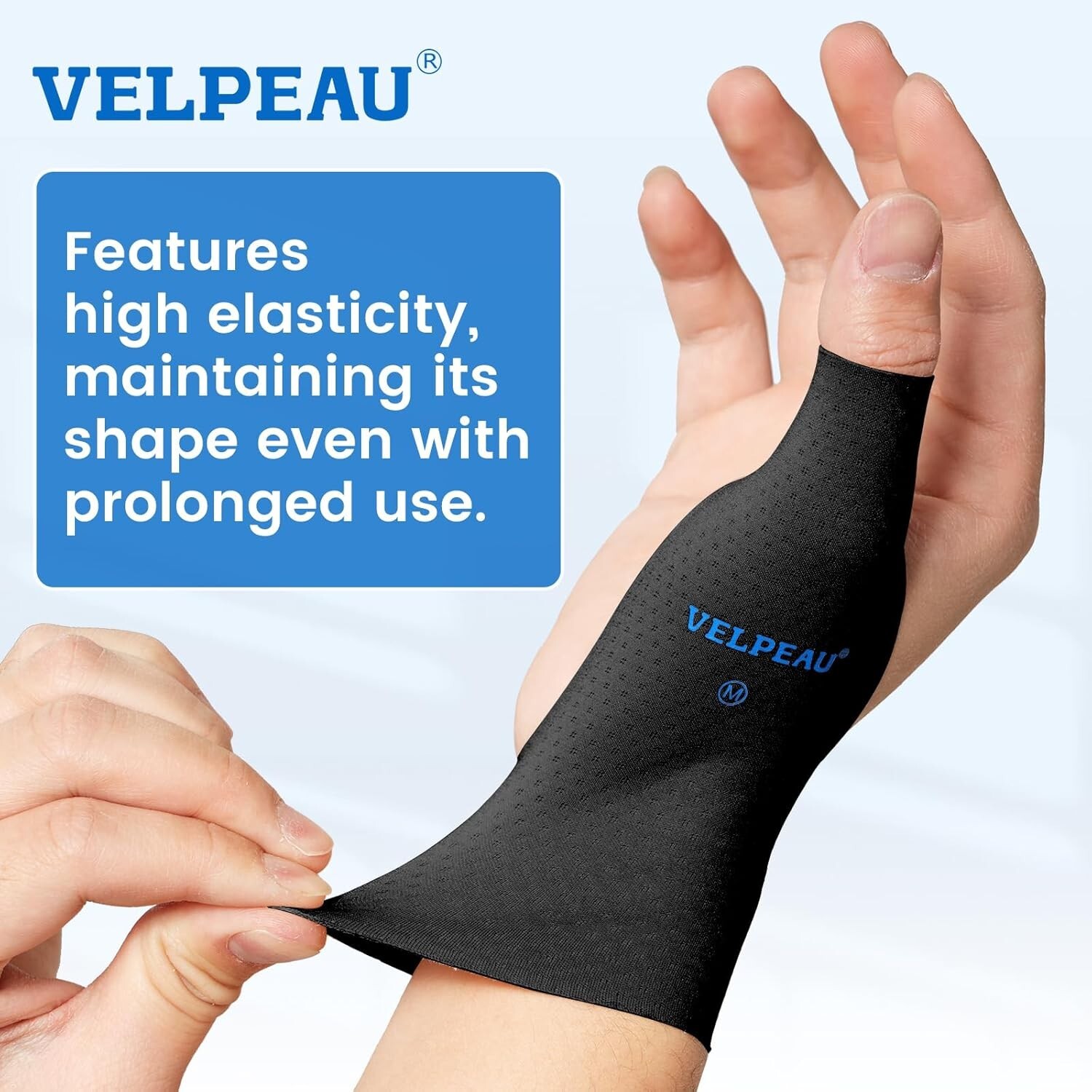 2PCS VELPEAU Thumb and Wrist Compression Sleeve for Tendonitis for Pain Relief