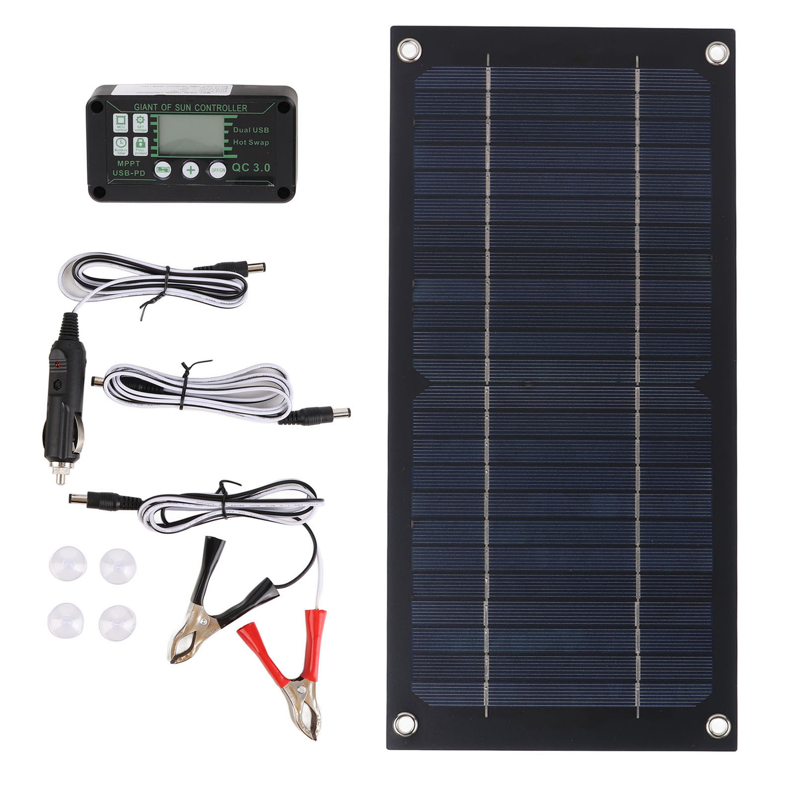 600W Solar Panel Kit 100A 12V Battery Charger w/ Controller Caravan Boat RV Car