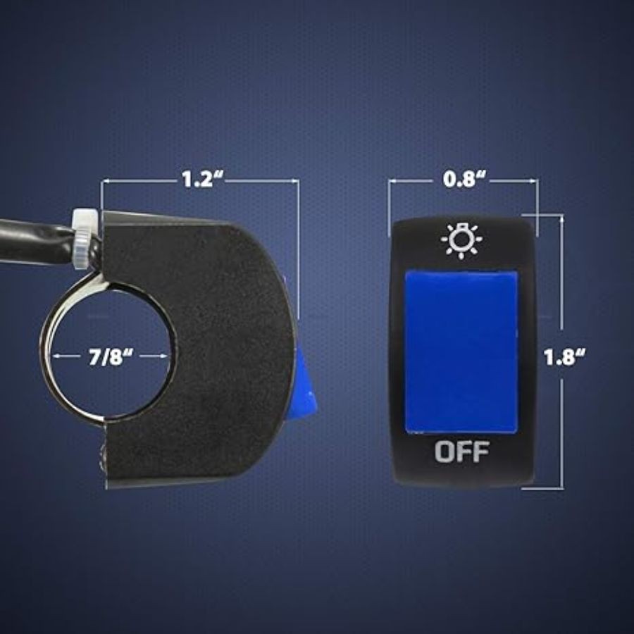 1 Piece Motorcycle Headlight Switch Handlebar Toggle Blue 1 Piece