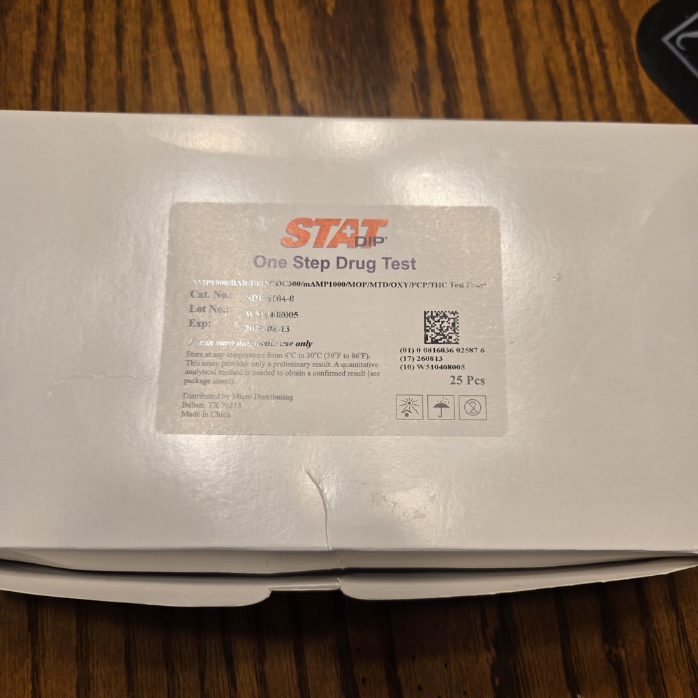 STAT 1 One Step Dip Drug Test. 25 Count