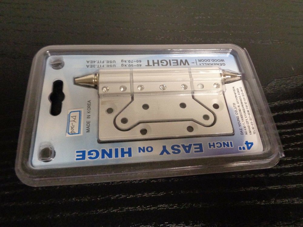 4 INCH Easy On Door Hinge ( Includes One ) " New Open Package " Missing Screws