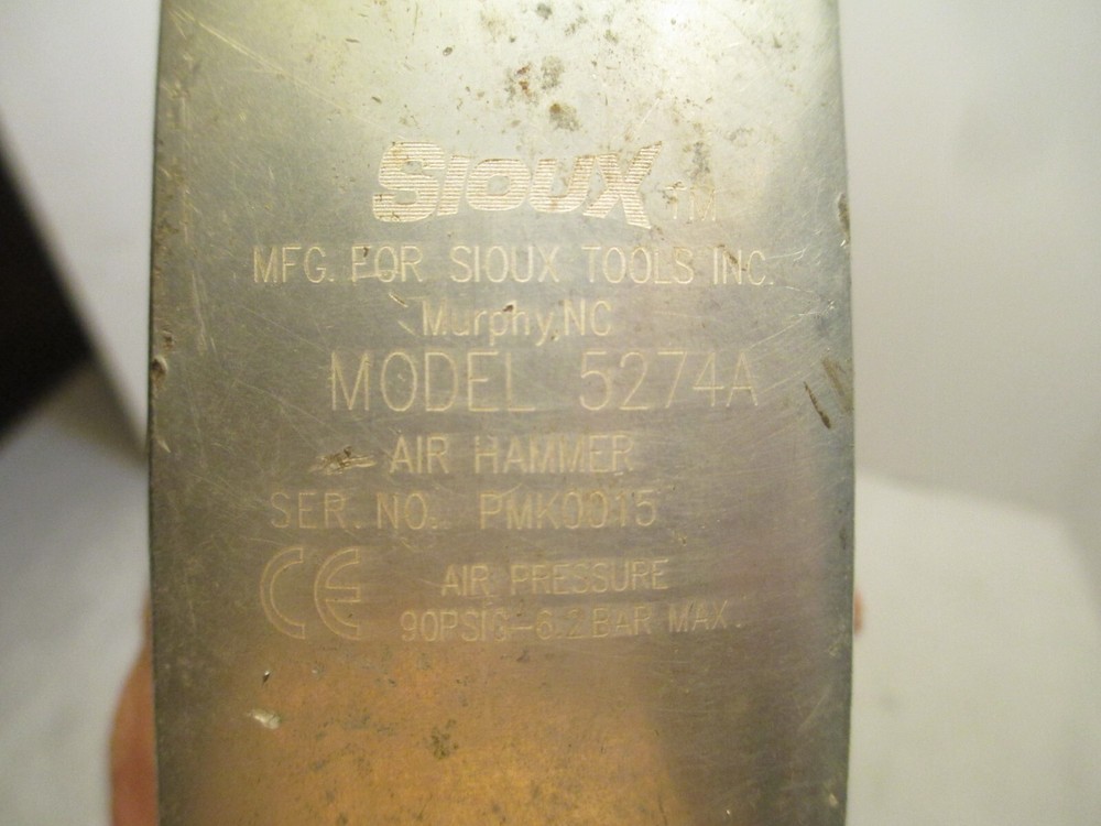 Sioux Tools Medium Pneumatic Force Hammer Model 5274A Tool 2,200 BPM .8" Bore