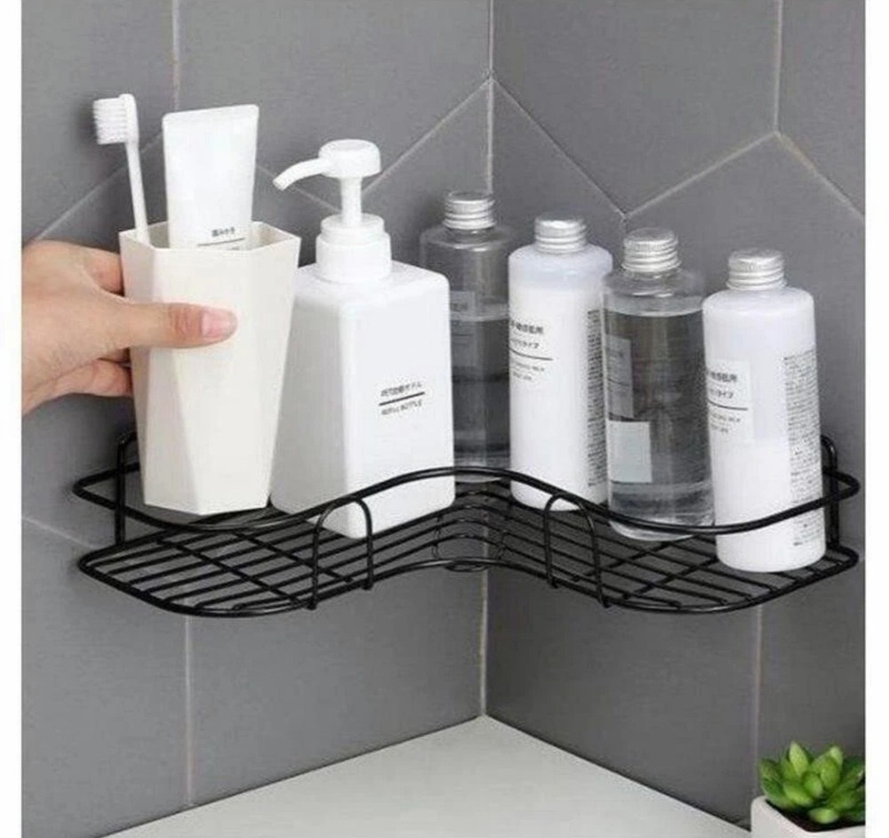 Triangular Shower Caddy Bathroom Corner Shelf Bath Storage Holder Organizer Rack
