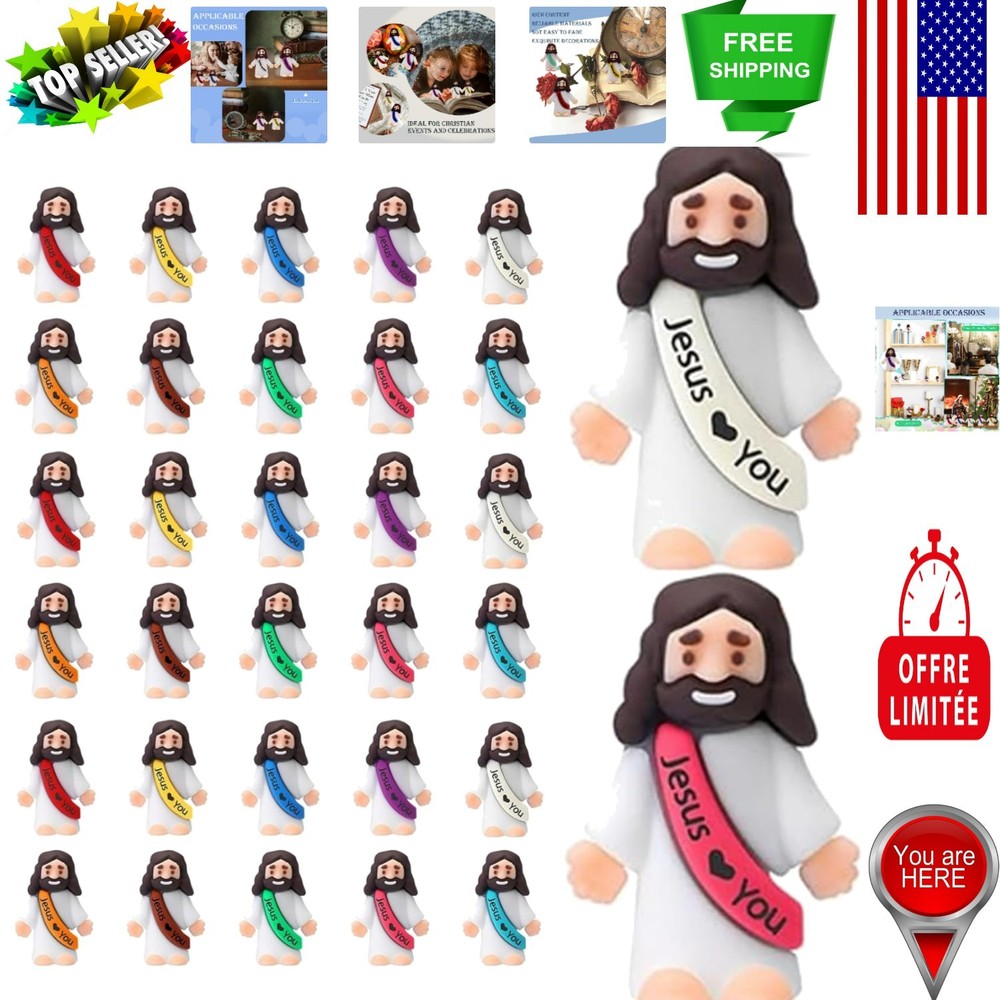 Versatile 30PCS Tiny Jesus Figurines - Ideal for Easter Surprises & Celebrations