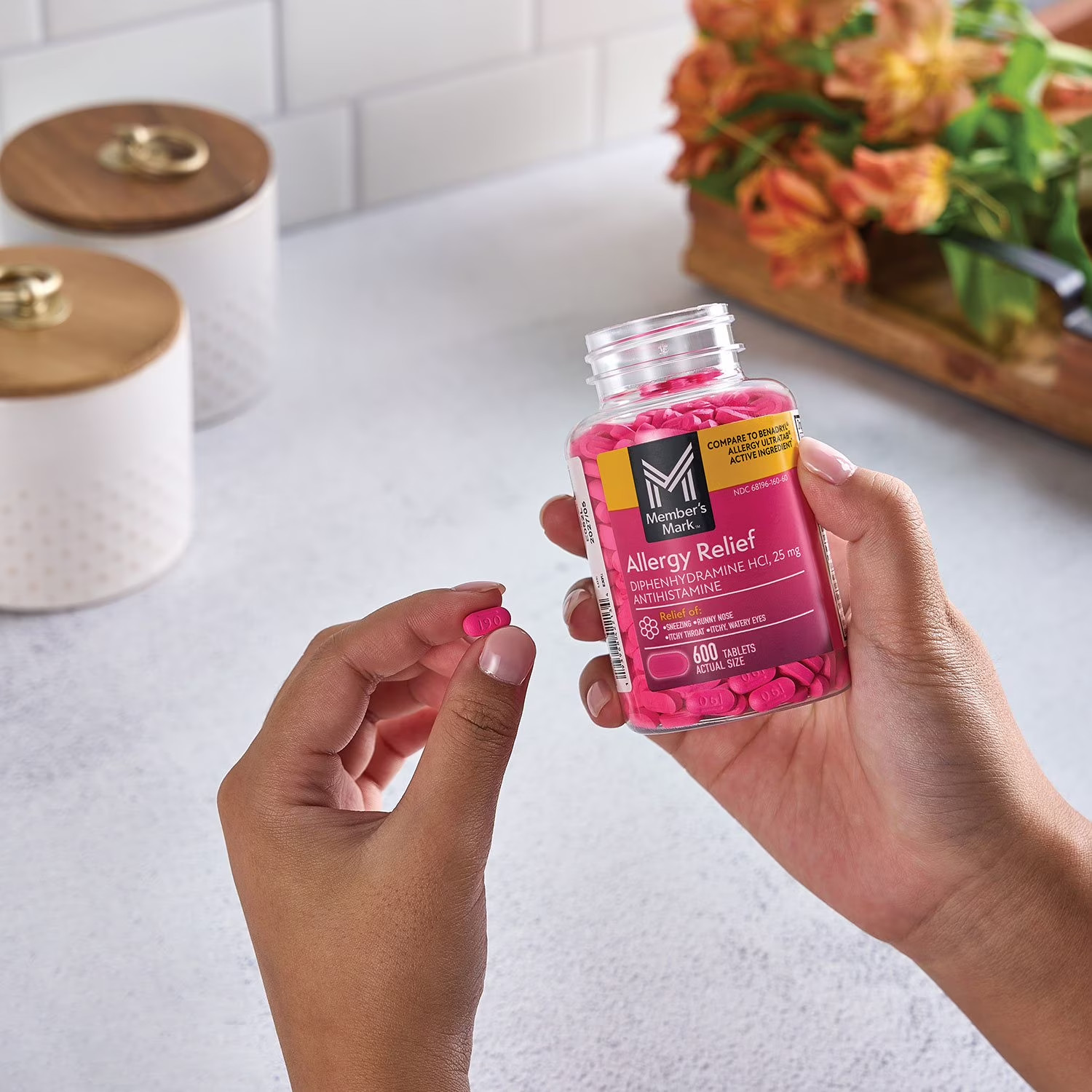 Member's Mark Allergy Relief, 25 mg, 600 ct.