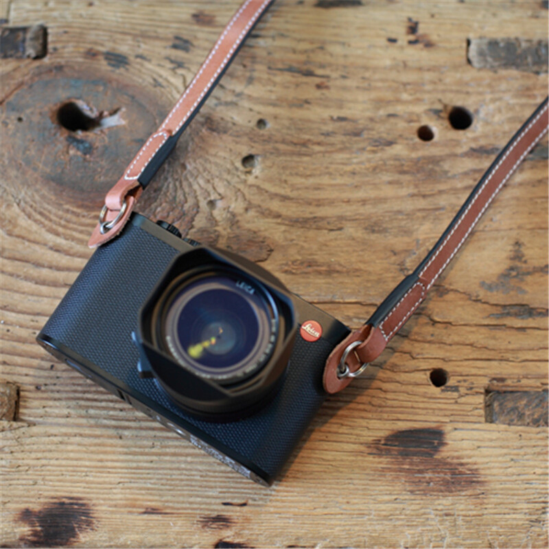 Funper Handmade Genuine Leather Camera Strap Retro Grip 90cm Length 1.5cm Width