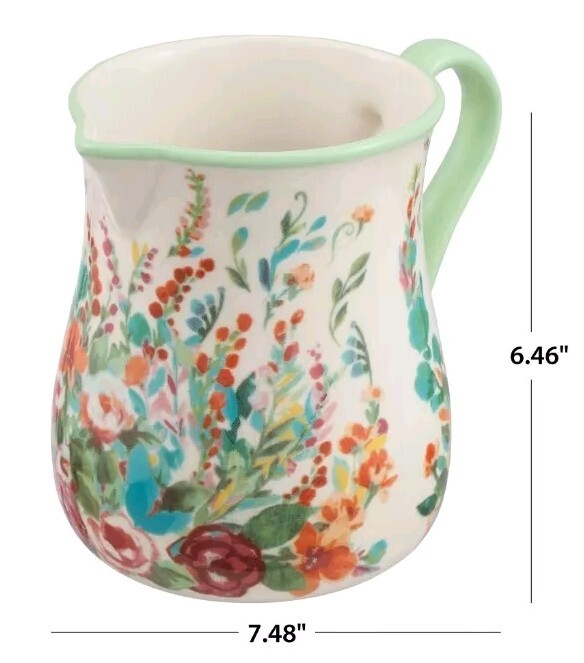 Pioneer Woman ~ PAINTED MEADOW ~ Stoneware ~ Utensil Holder ~ 7.5" x 5.5" x 6.5"