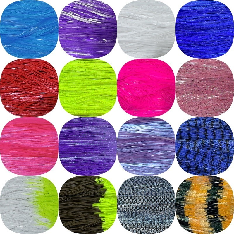 10 Count - Silicone Tabs to Make Jig Skirts - 150+ Colors Available