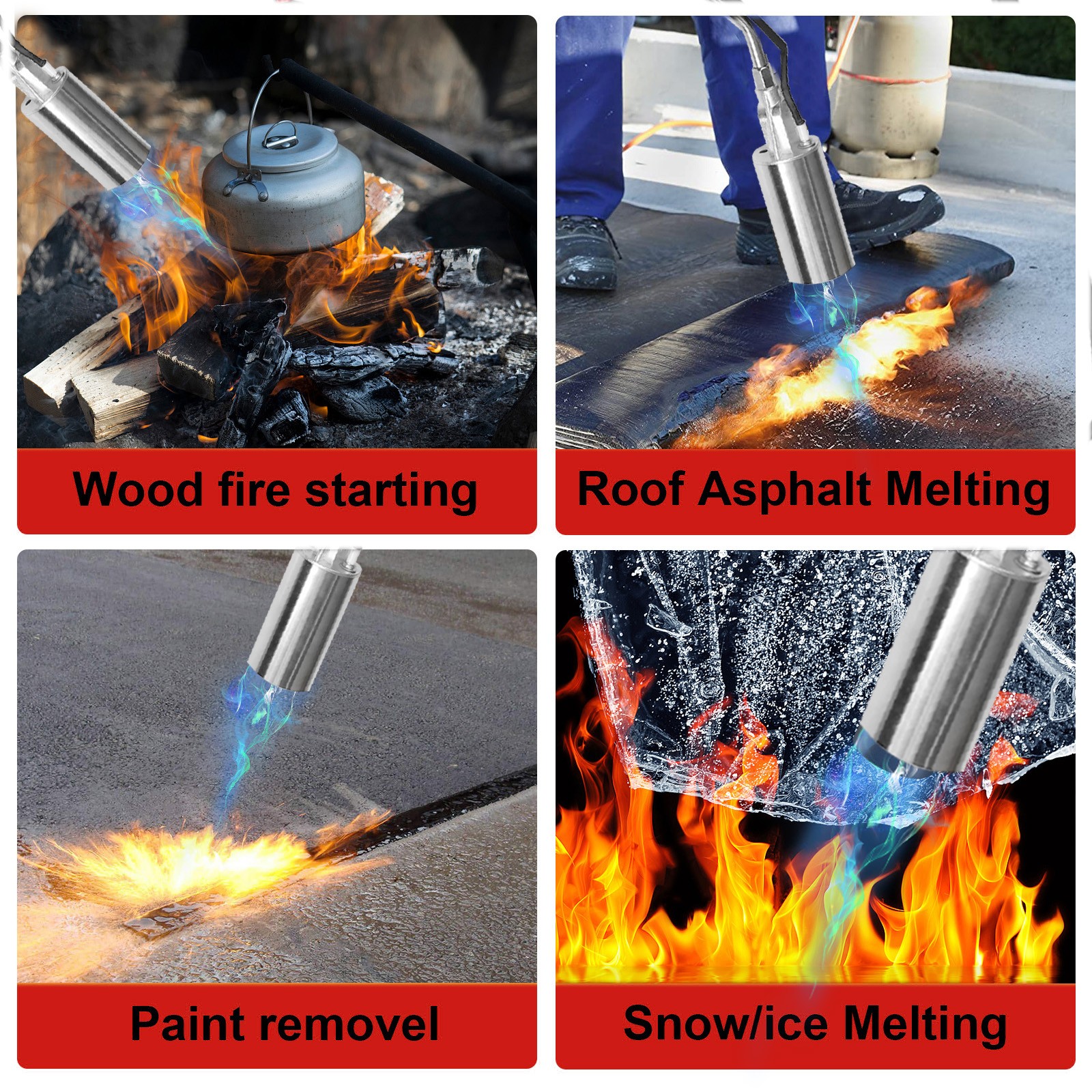 Propane Weed Torch Burner Ice Melter Push Button Igniter 79 Hose Portable Tool