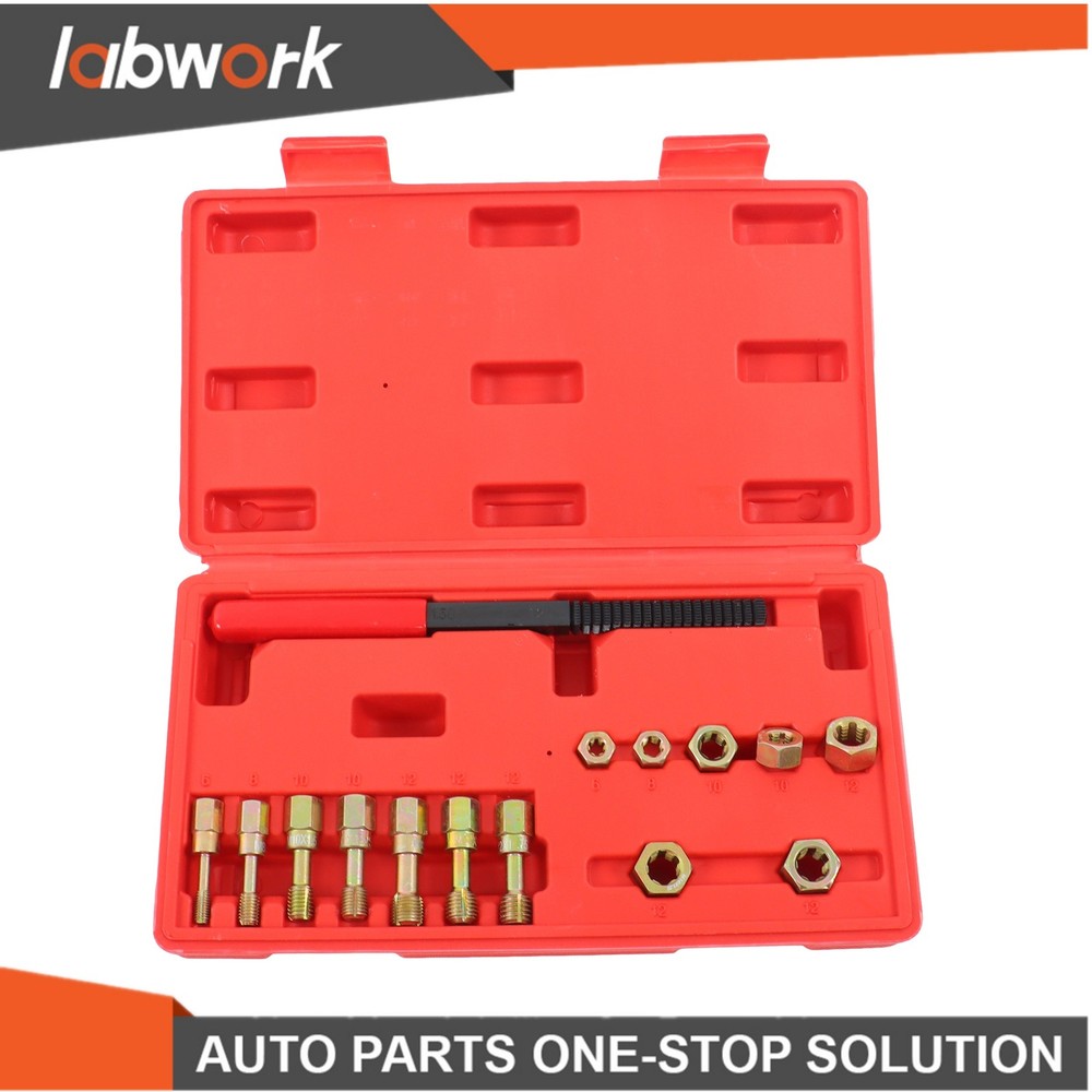 Labwork 15-Piece Metric Thread Repair Set Thread Restorer Set Rethreading Tool