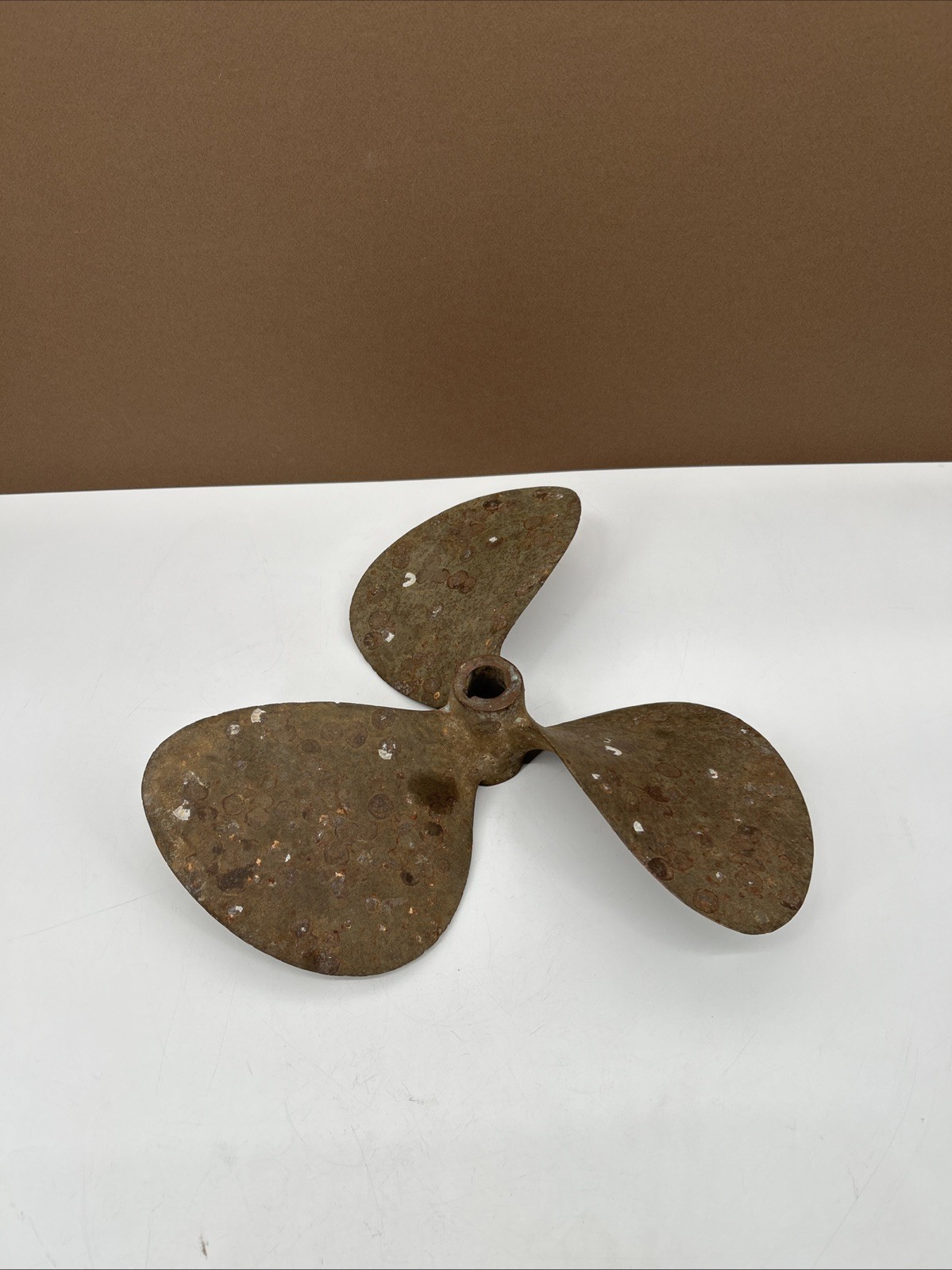 grand Rapids Vtg Brass Boat Propeller 3 Blade 1" Shaft 17 LH 14