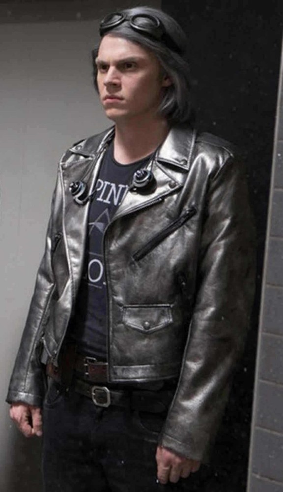 XMEN APOCALYPSE EVAN PETERS QUICK SILVER LEATHER JACKET