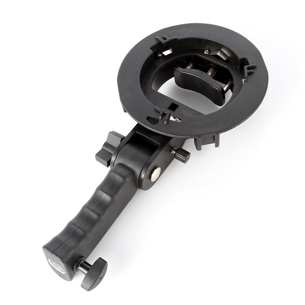 S Type Bowens Mount 5 Flash Holder Bracket Head Hand Grip for Speedlite Softbox