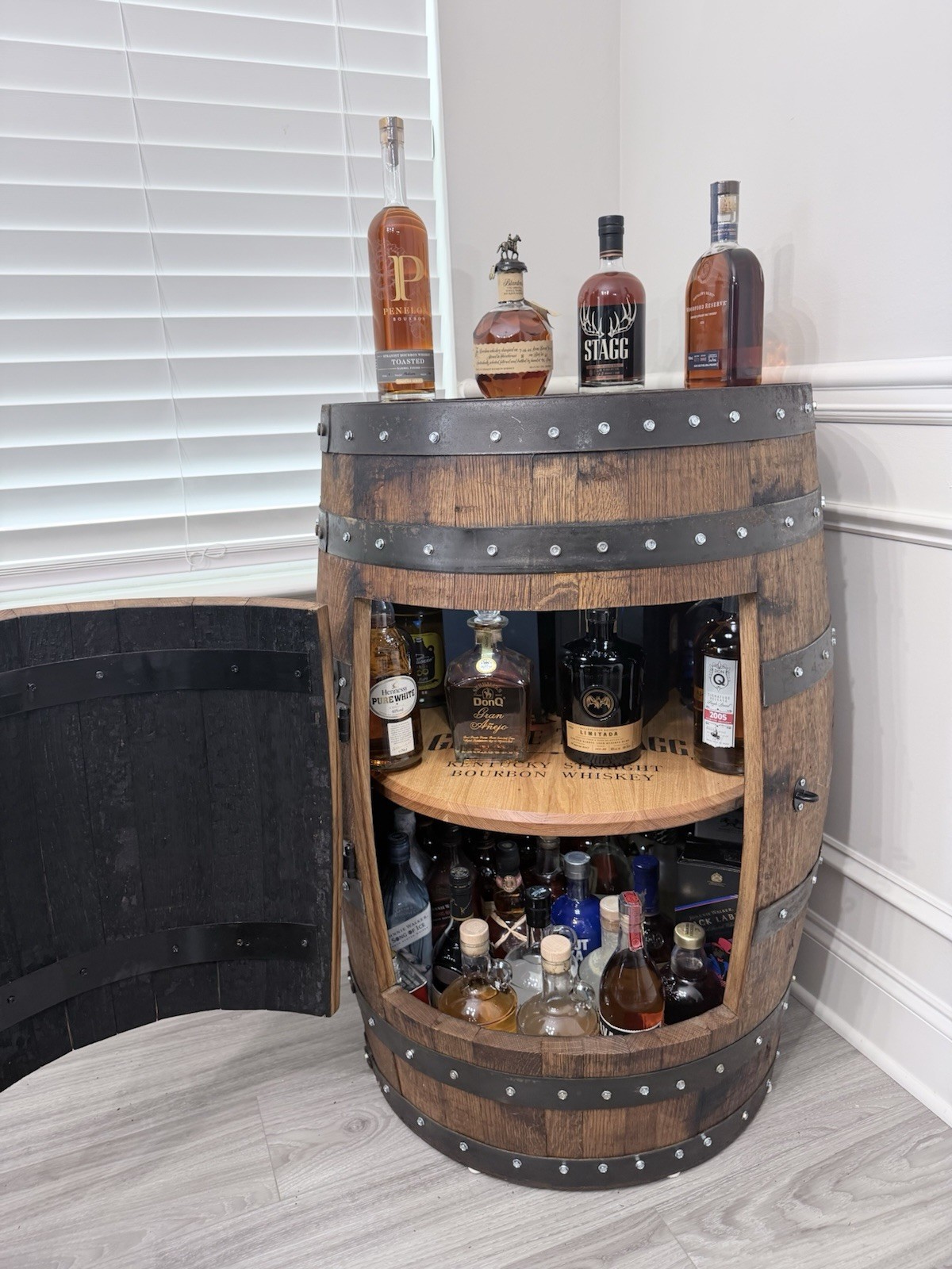 Whiskey Barrel Cabinets Bars “Free Shipping”