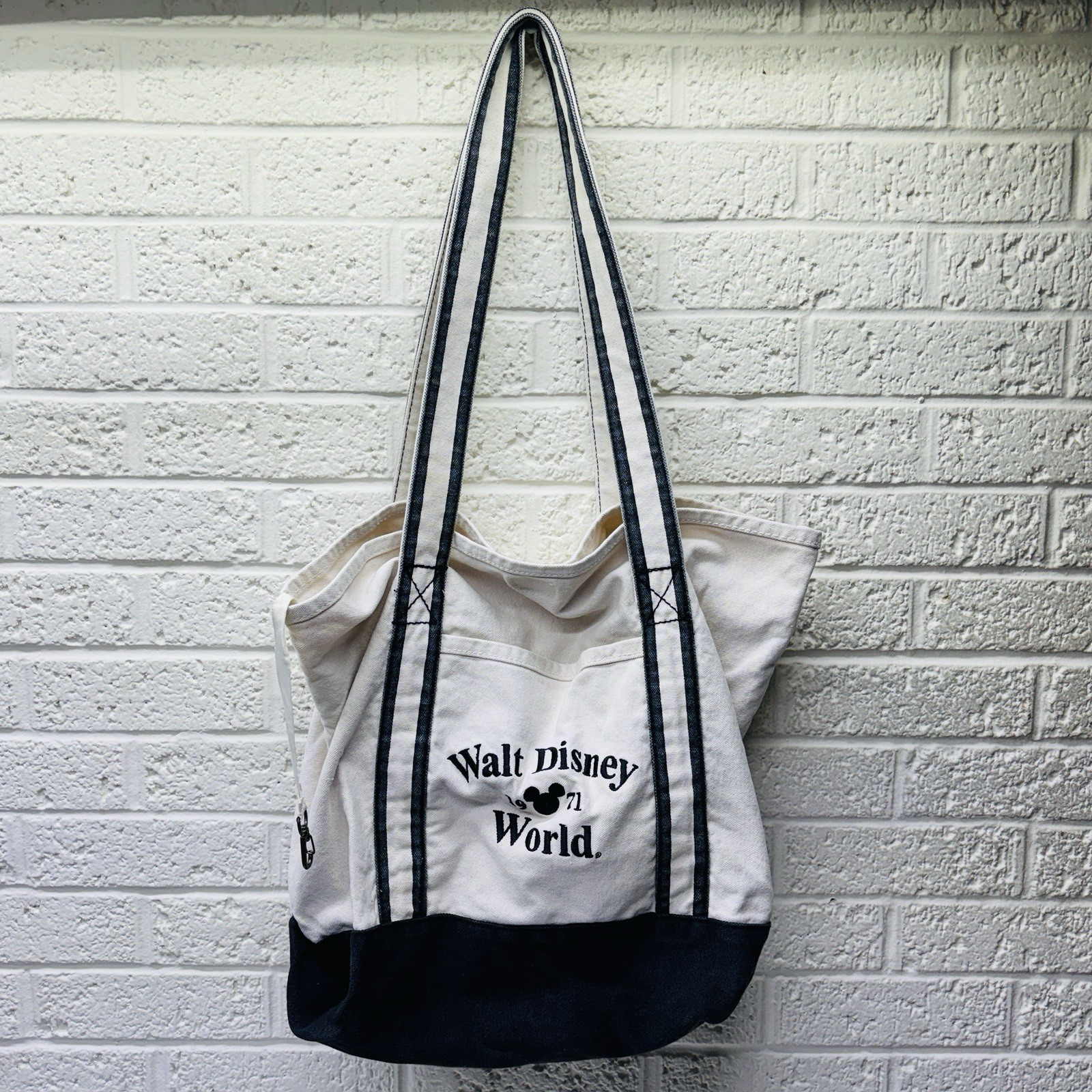 Walt Disney World 1971 Large Canvas Shoulder Tote Beach Shopping Bag • G‼