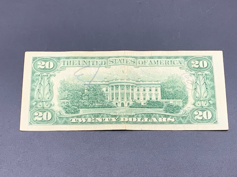 VINTAGE 1950 $20 MISCUT ERROR BILL (C32)