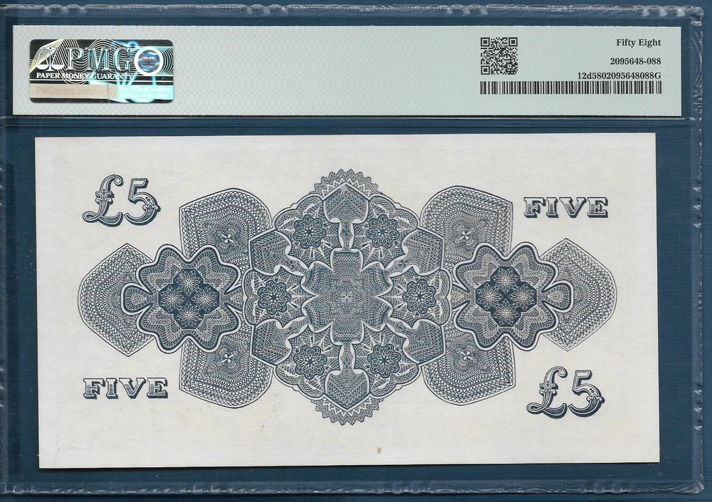 Tonga 5 Pounds, 1966, P 12d, PMG 58 AUNC