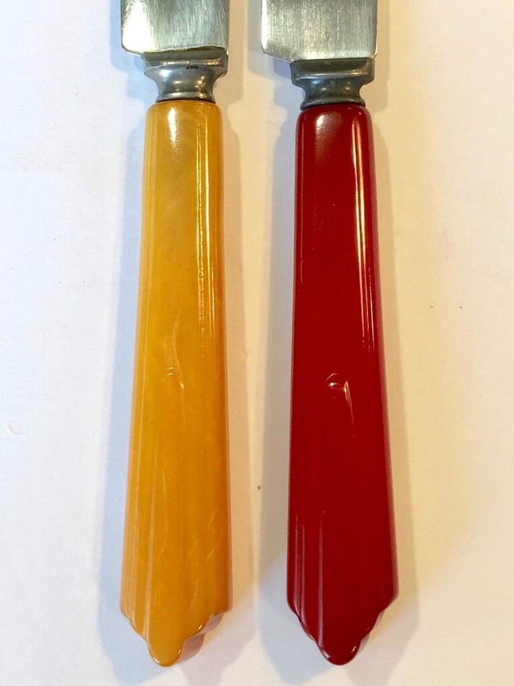 Bakelite Catalin 15 pc Partial Set Multicolor Flatware 1930's #4