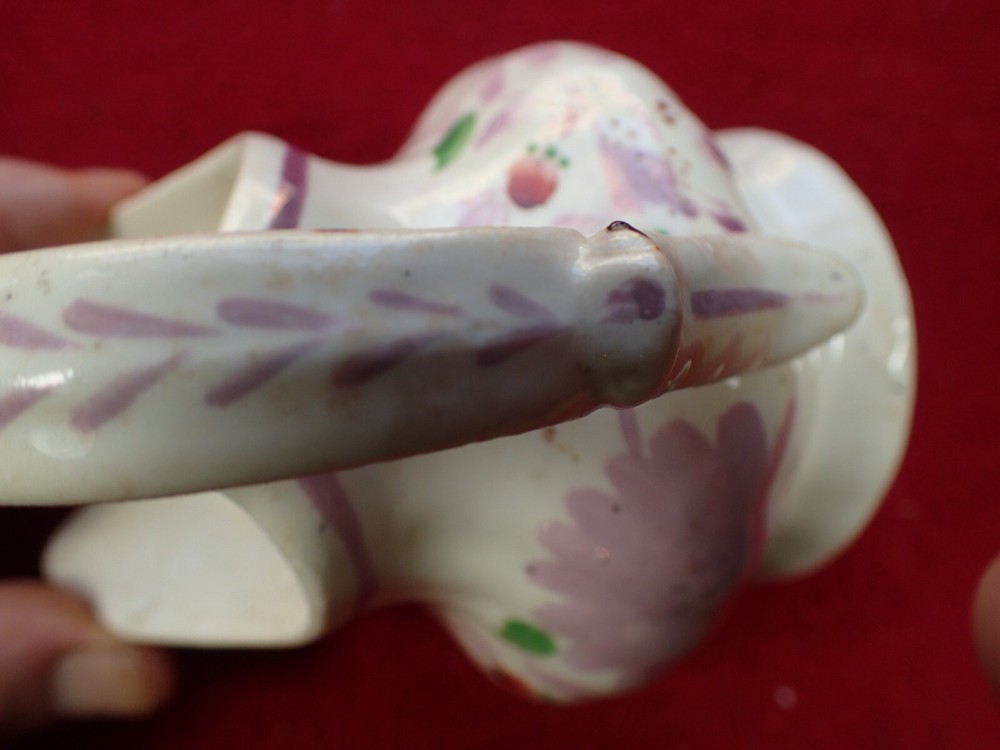 Soft Paste Hand Painted Chrysanthemum Creamer 1830 - 1850
