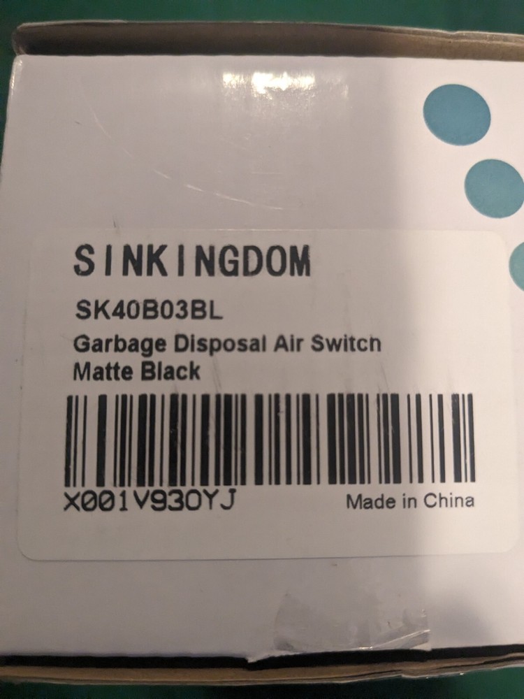 SINKINGDOM Garbage Disposal Air Switch Kit Sink Top with Long Button,Matte Black