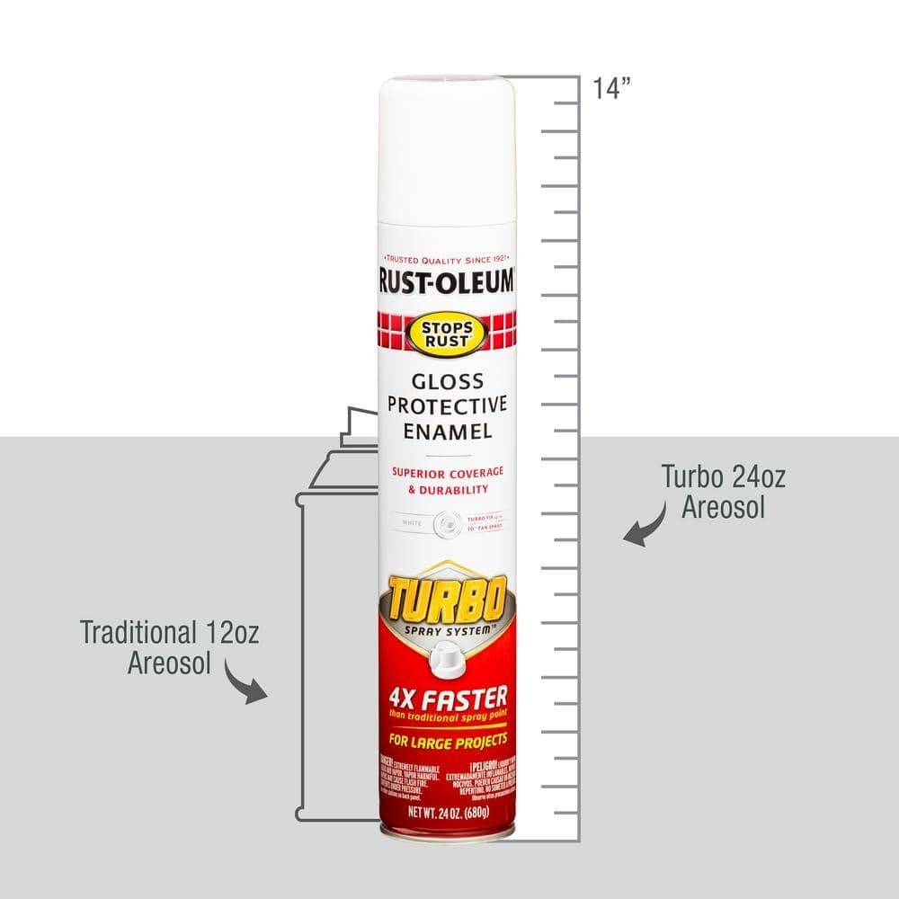 Rust-Oleum Stops Rust 24 oz Turbo Spray System - Gloss White