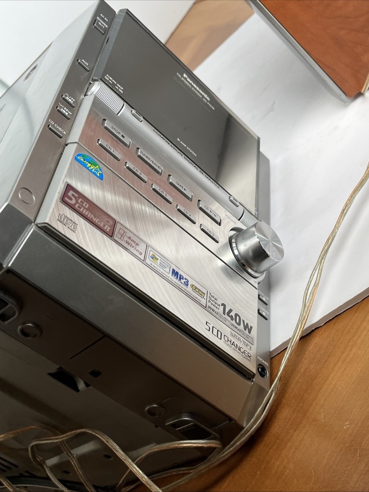 Panasonic SA-PM28 5-CD Changer Stereo System READ* - SEE VIDEO