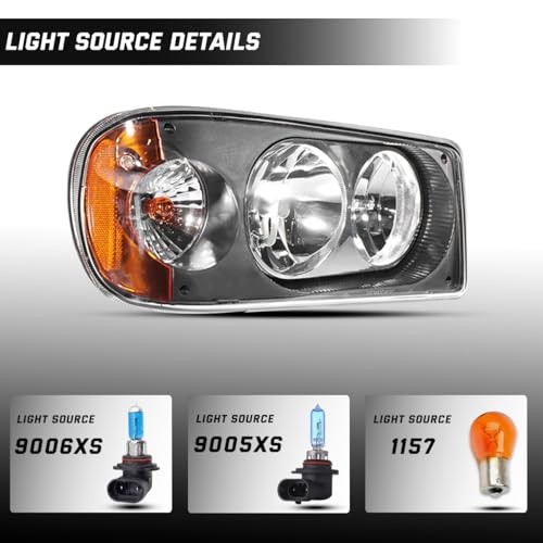 Headlights Assembly fit for Mack Granite Replacement Left Driver Right